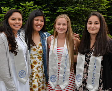 Graduates in stoles.